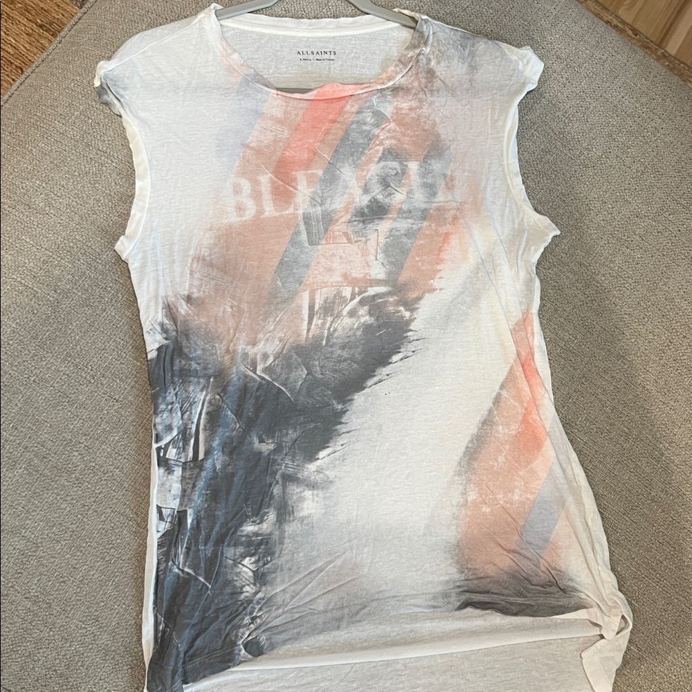 All Saints Multicolor Graphic Top